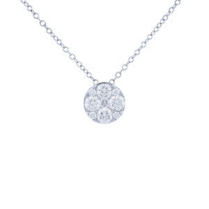 14K White Gold Necklace .84CTTW Model AFC-F64-P110