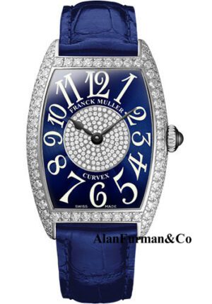 Franck Muller 18K WG Model 1752 QZ D 1P OG BLUE