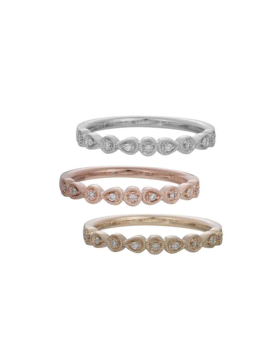 Diamond & 14K White, Yellow, & Rose Gold .15cttw Model AFC-609TI