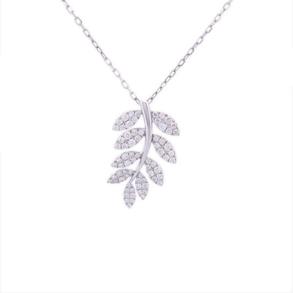 18K White Gold Necklace .74 CTTW Model AFC-HN34070