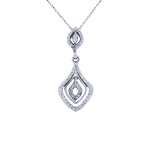Diamond Necklace 14K White Gold .93cttw AFC-SP40