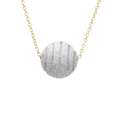 Diamond Cut Sphere Necklace Model AFC-91GTYW