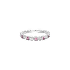 Diamond & Pink Tourmaline 14K White Gold .32cttw Model AFC-729LDW14PM