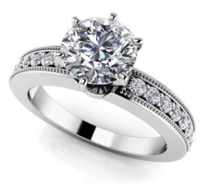 Diamond Setting 14K White Gold .15cttw Model AFC-MS108-E
