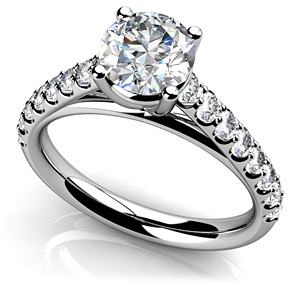 Diamond Ring Setting 14K White Gold .50cttw Model AFC-MS156-E