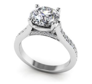 Diamond Ring Setting 14K White Gold .40cttw Model AFC-MS207-E