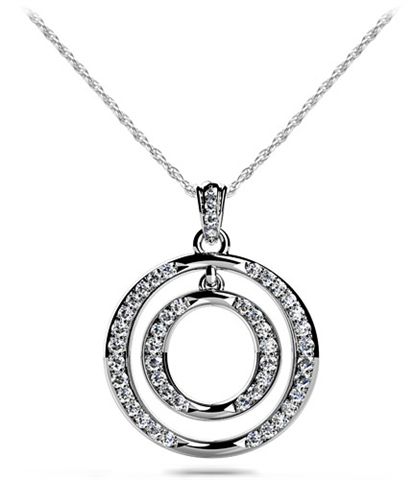 Diamond Circle Necklace 14K WG .75cttw Model AFC-SP41-A