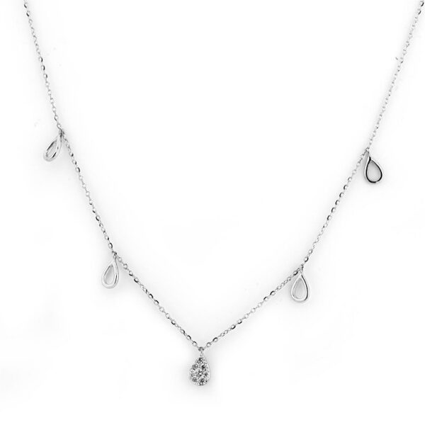 14K White Gold Necklace .12CTTW Model AFC-PEB5661