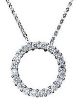 Diamond Necklace 14K White Gold 1.41cttw Model AFC-R11514