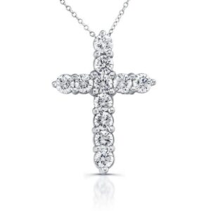Diamond Necklace 14K White Gold .98cttw AFC-R1457