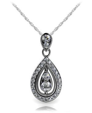 Diamond Necklace 14K White Gold .63cttw AFC-SP20