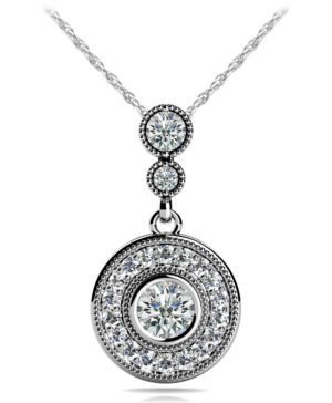 Diamond Necklace 14K White Gold .42cttw AFC-SP38