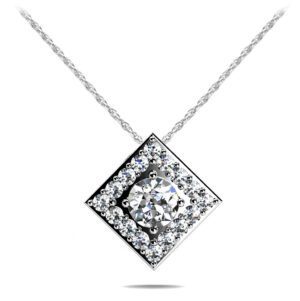 Diamond Necklace 14K White Gold .45cttw AFC-SP53