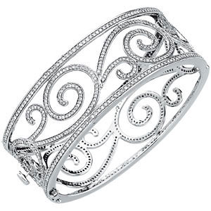Diamond Bangle 14K WG 5.125cttw Model 65486