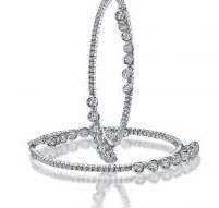 Diamond Earrings 18K WG 1.12cttw Model NCE1250