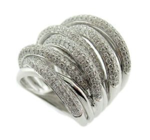 Diamond Ring 18K White Gold 3.22cttw Model NCR1516