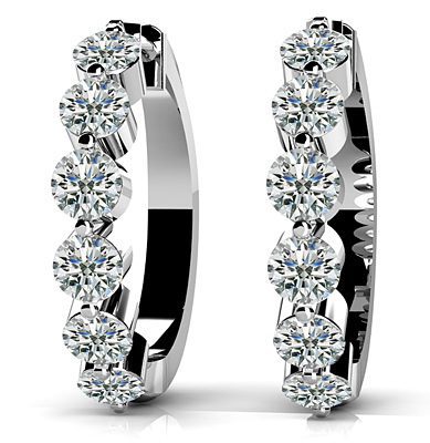 Diamond Earrings 14K WG 1.50cttw Model AFC-SE47