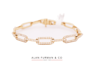 Lab Diamond & 14K YG Bracelet Model AFC-BRDIAL116