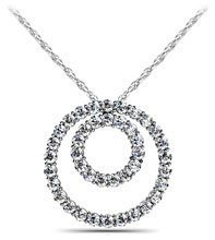 Diamond Circle Necklace 14K WG 1.06cttw Model AFC-SP33
