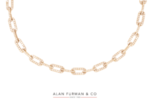 Lab Diamond & 14K YG Necklace Model AFC-NKDIAL116