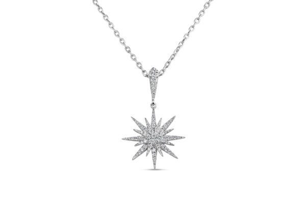 18K White Gold Necklace .65CTTW Model AFC-49915